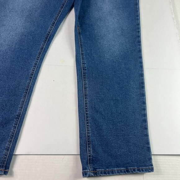 Frye Jeans Womens 34x28* High Rise Cropped Ankle Blue Faded Stretch Denim Tag 14 - Picture 5 of 16